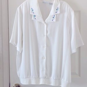 White Polyester Blouse